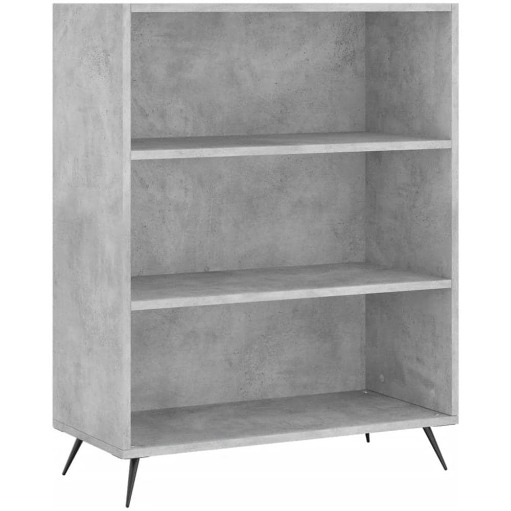 Libreria Grigio Cemento 69,5x32,5x90 Cm In Legno Multistrato - Foto 2