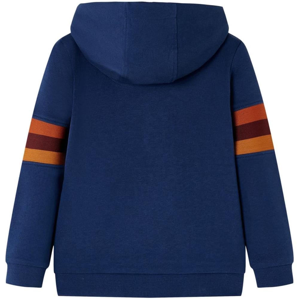 Felpa con Cappuccio per Bambini Stampa Snowboard e Orso Blu Marino 128 - Foto 2
