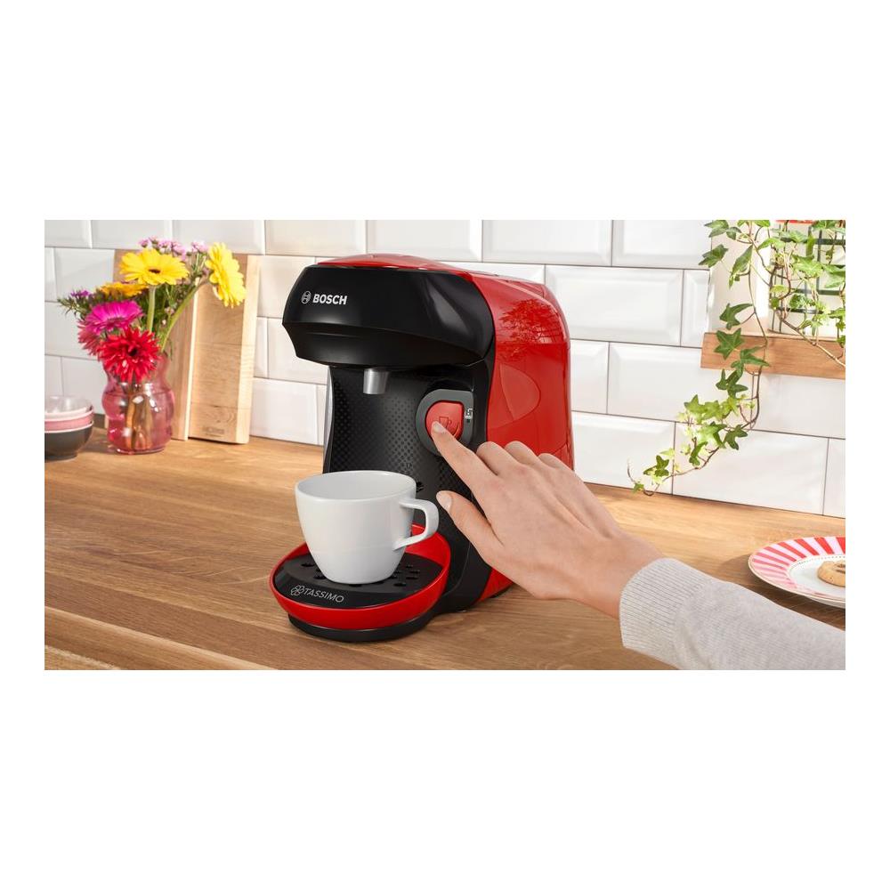 Macchina da Caffè Espresso Automatica TASSIMO T10 TAS103E Serbatoio 0.7 Lt. Potenza 1400 Watt Colore Nero /Rosso - Foto 2