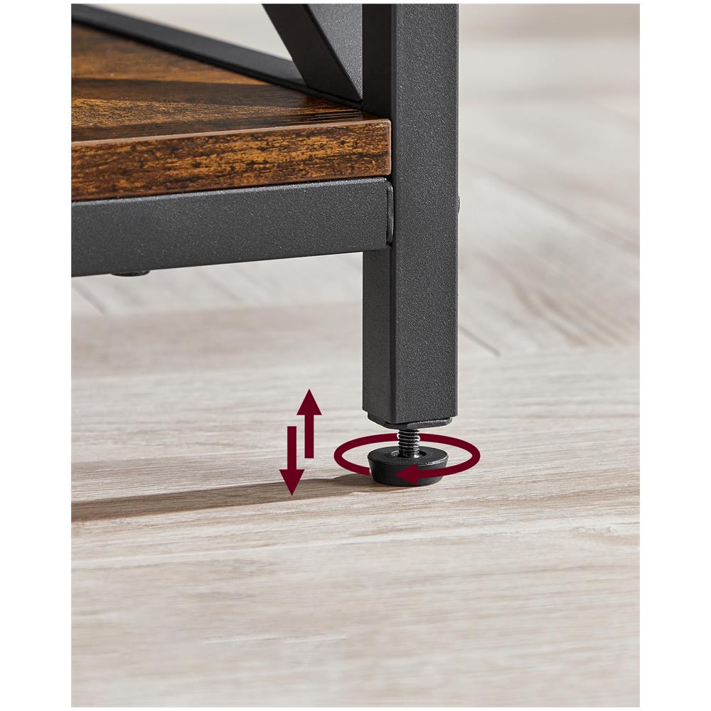 TAVOLINO DA CAFFÈ in metallo marrone rustico per soggiorno - Foto 8