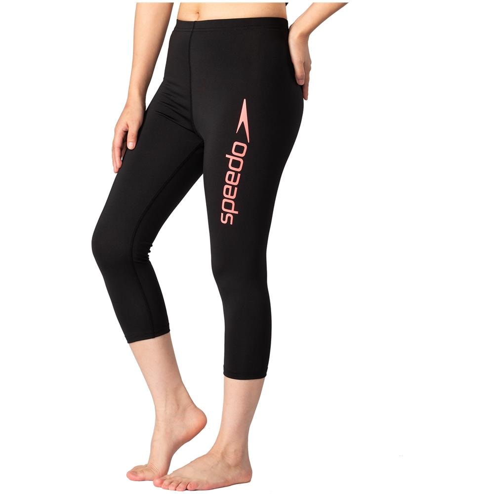 Pantaloni da bagno 3/4 da donna, nero /rosso fenice, taglia 34 - Foto 6