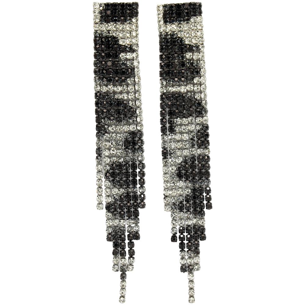 Orecchini a Candeliere a Frangia Lunga Collezione Diva - Foto 1