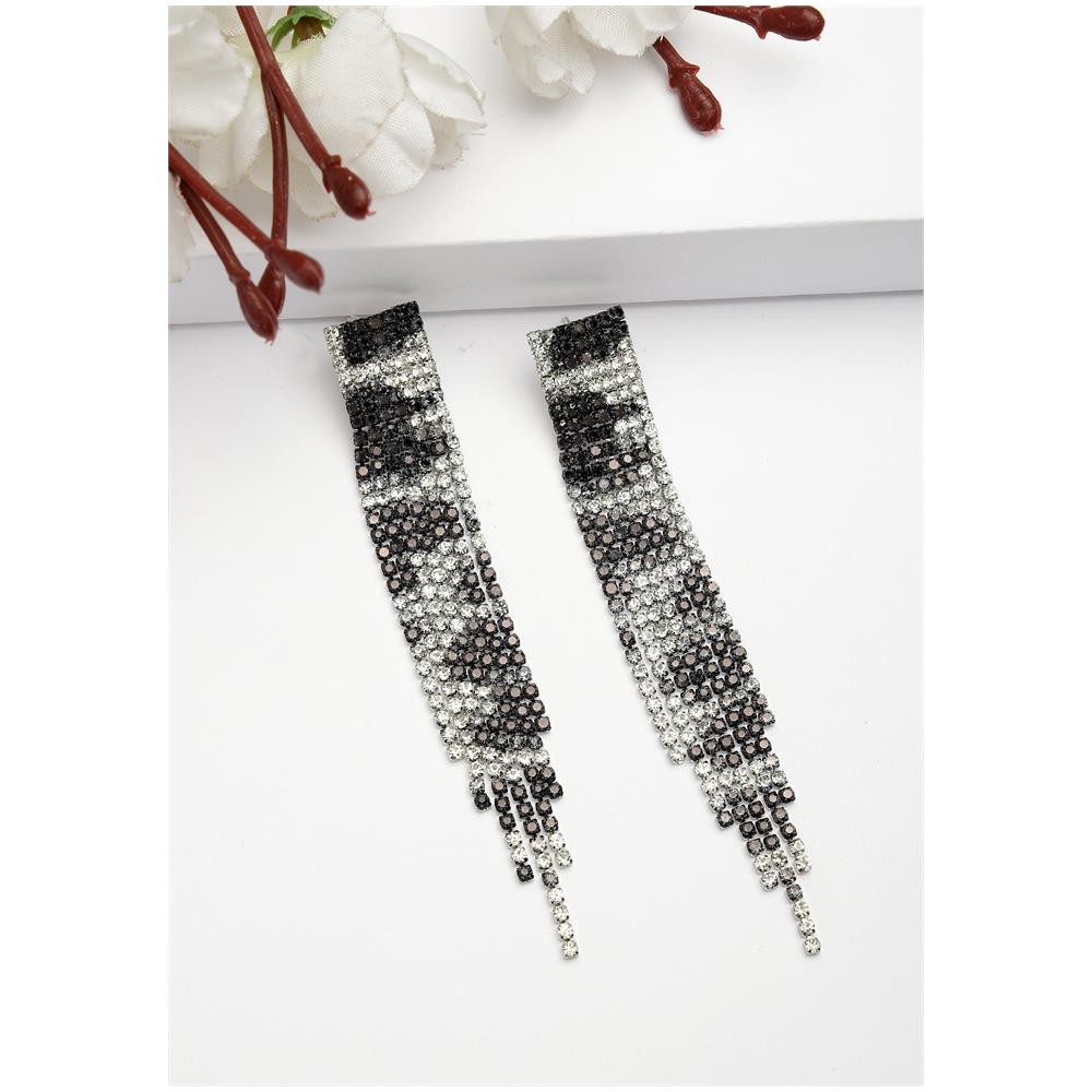 Orecchini a Candeliere a Frangia Lunga Collezione Diva - Foto 2