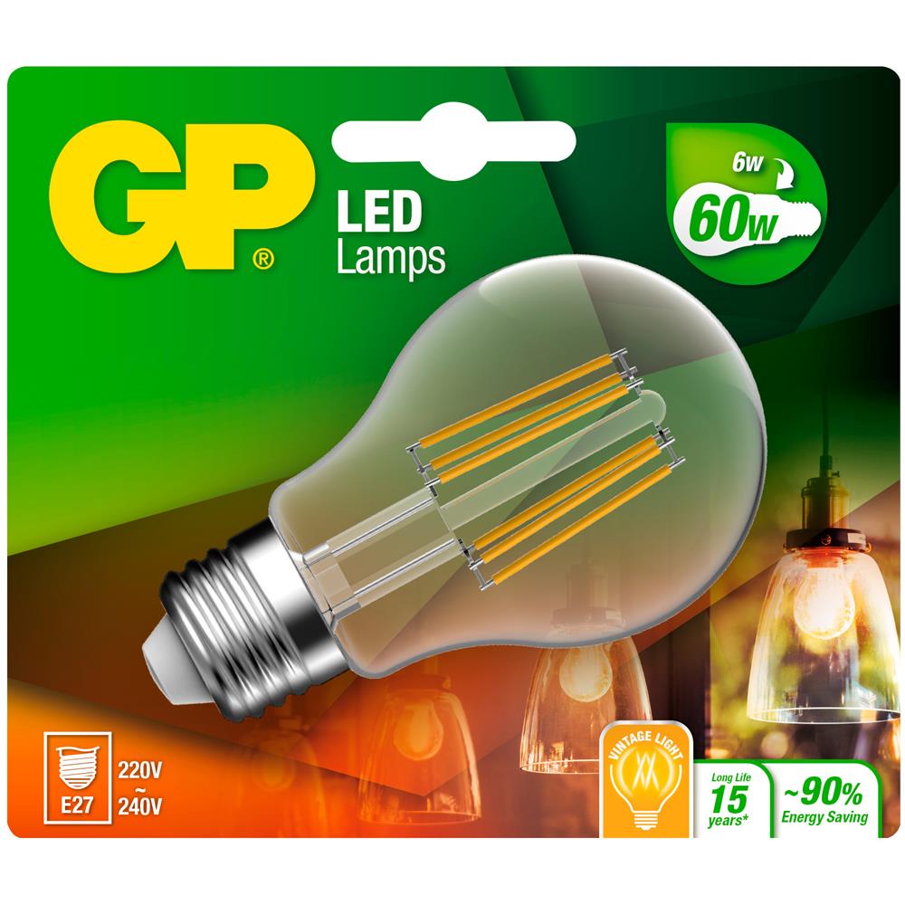 IC-GP472112 - Lampadina LED E27 Bianco Caldo 6W Filamento Classe A++ - Foto 2