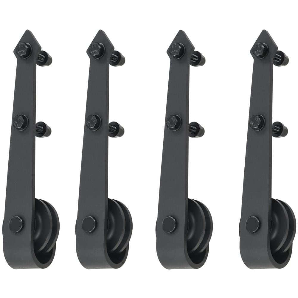 Kit Di Binari Per Porte Scorrevoli 2x183 Cm In Acciaio Nero - Foto 4