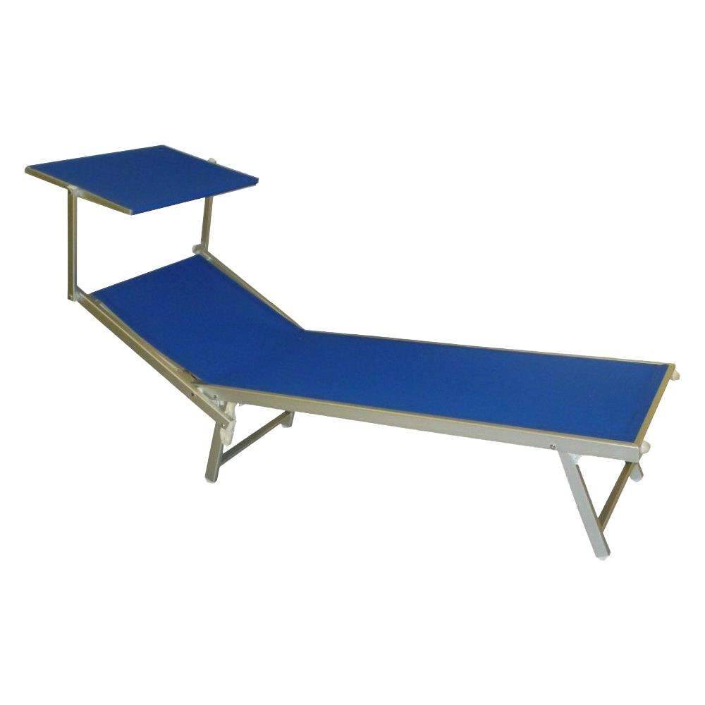 Lettino Onda Per Mare Piscina In Alluminio e Textilene Colore Tortora o