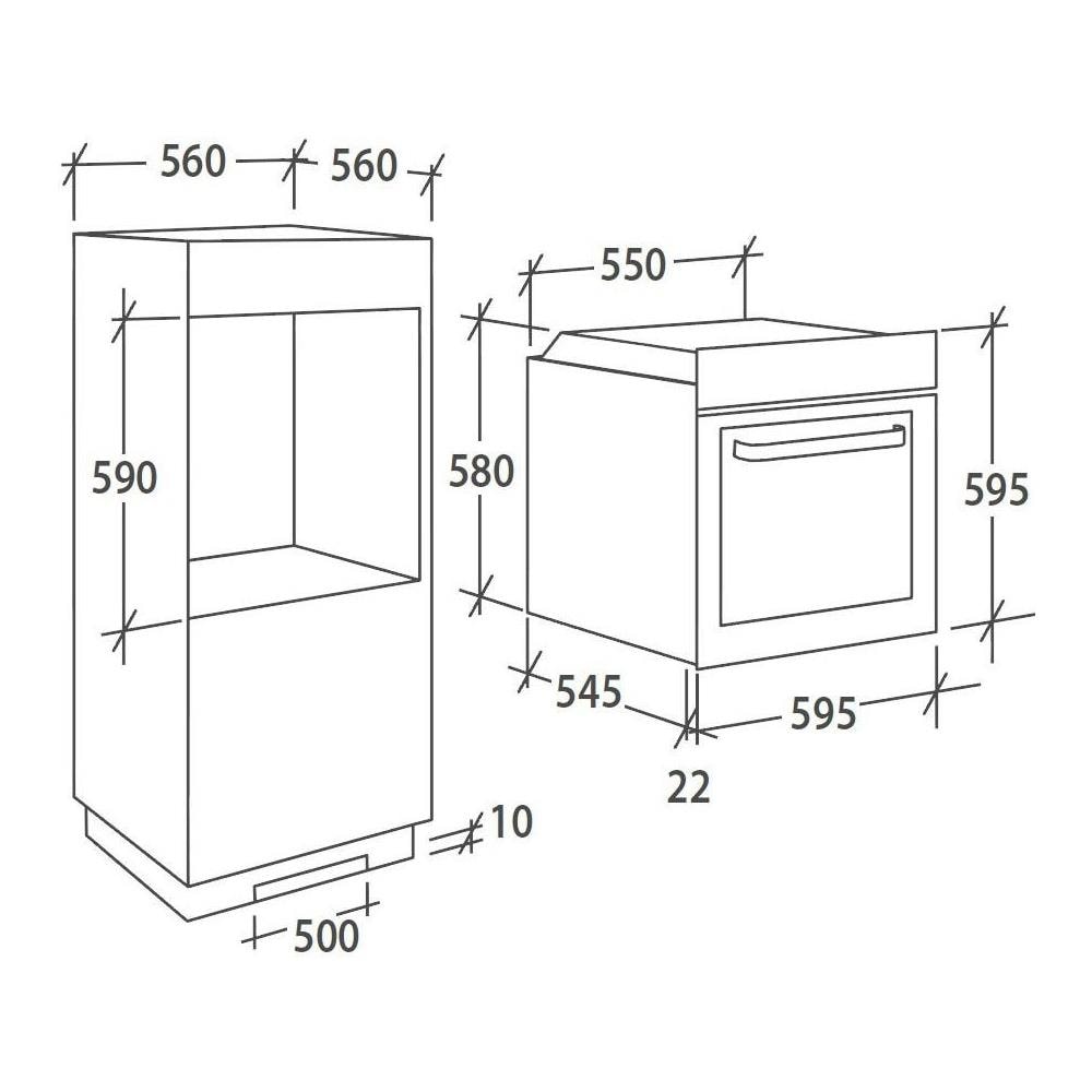 Forno Elettrico da Incasso FCS201W /E Capacità 70 L Statico Potenza 2100 W Colore Bianco - Foto 9