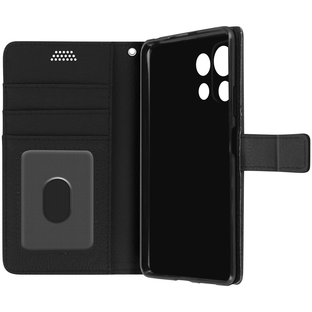 Custodia Xiaomi Mi 11 Lite Aspetto Granulato Copertina Portafoglio Supporto Nera - Foto 1