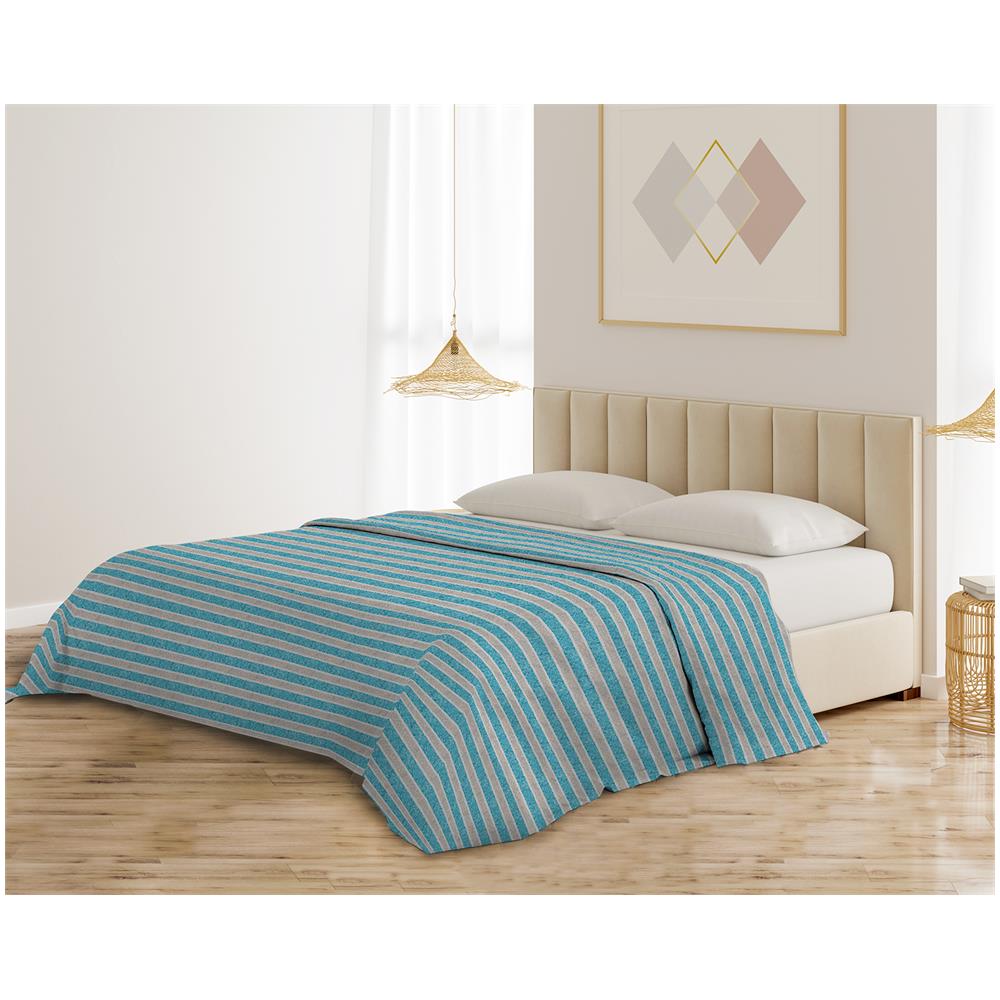 Copriletto, Copridivano, Telo Copritutto Multiuso Per Arredo - Ilaria Turchese - 250x250 Cm - Foto 1