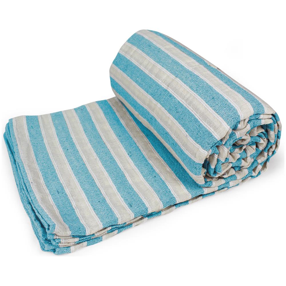 Copriletto, Copridivano, Telo Copritutto Multiuso Per Arredo - Ilaria Turchese - 250x250 Cm - Foto 4