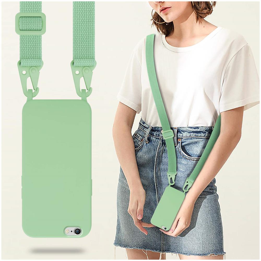 Catena Di Telefoni Cellulari Compatibile Con Apple Iphone 6 Plus / 6s Plus In Liquid Verde Chiaro - Coperchio Di Protezione In Silicone Con Cordino Regolabile In Lunghezza - Foto 7