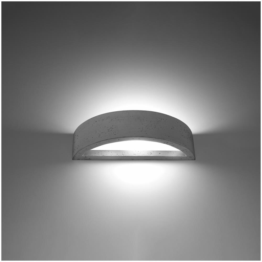 Applique Da Parete In Cemento Atena Sollux Grigio 100x145x400 Mm Cemento - Foto 11