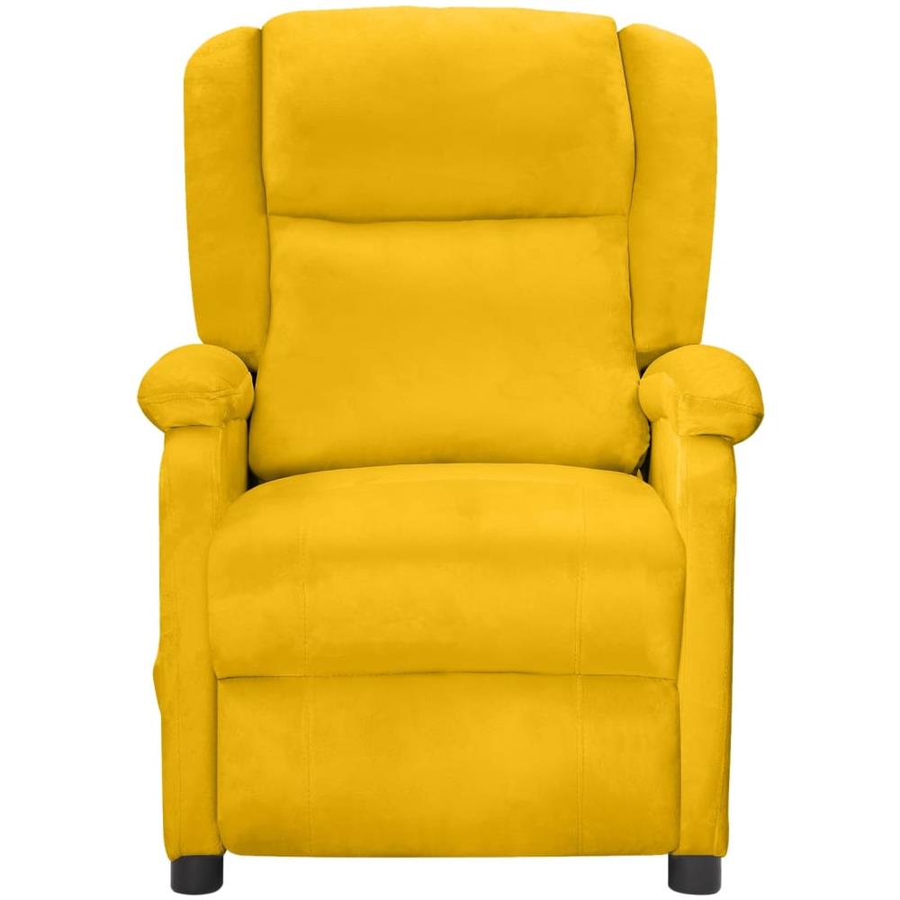 Poltrona Elettrica Reclinabile Gialla In Velluto - Foto 3