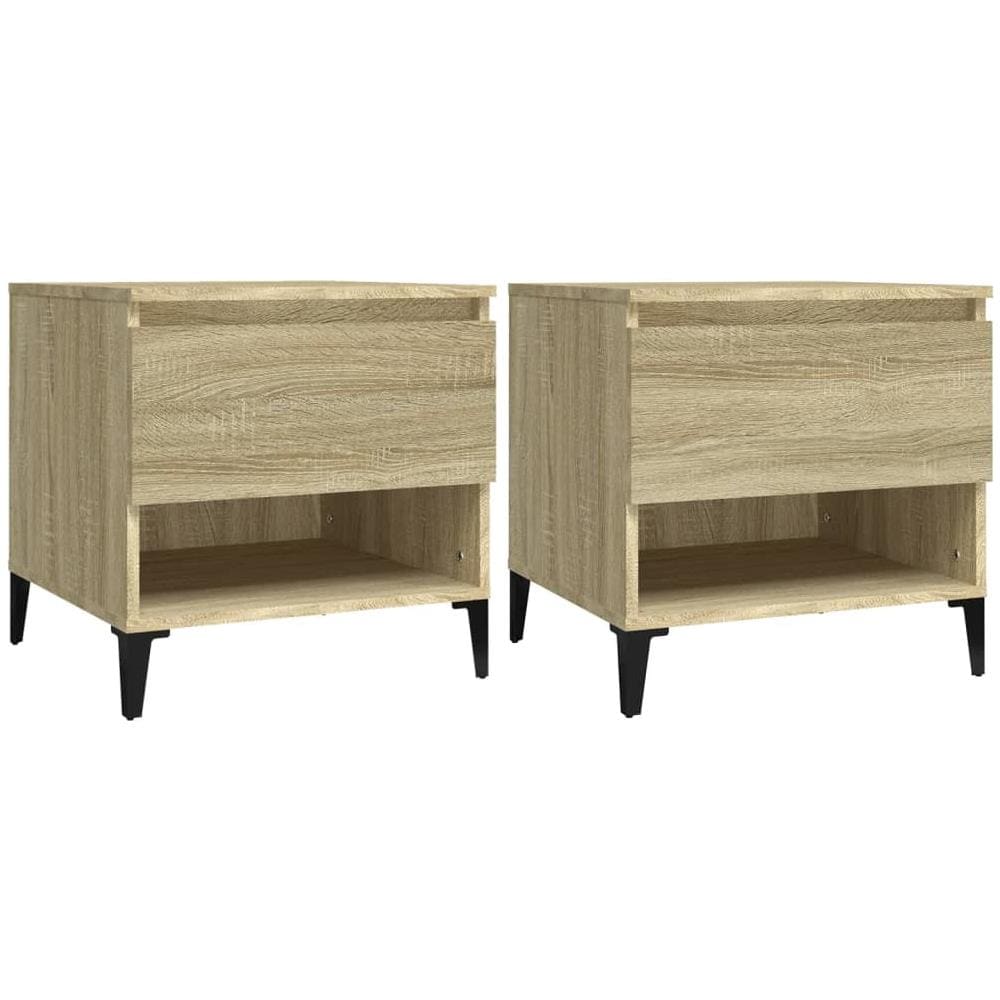 Tavolini 2pz Rovere Sonoma 50x46x50 Cm In Legno Multistrato - Foto 2