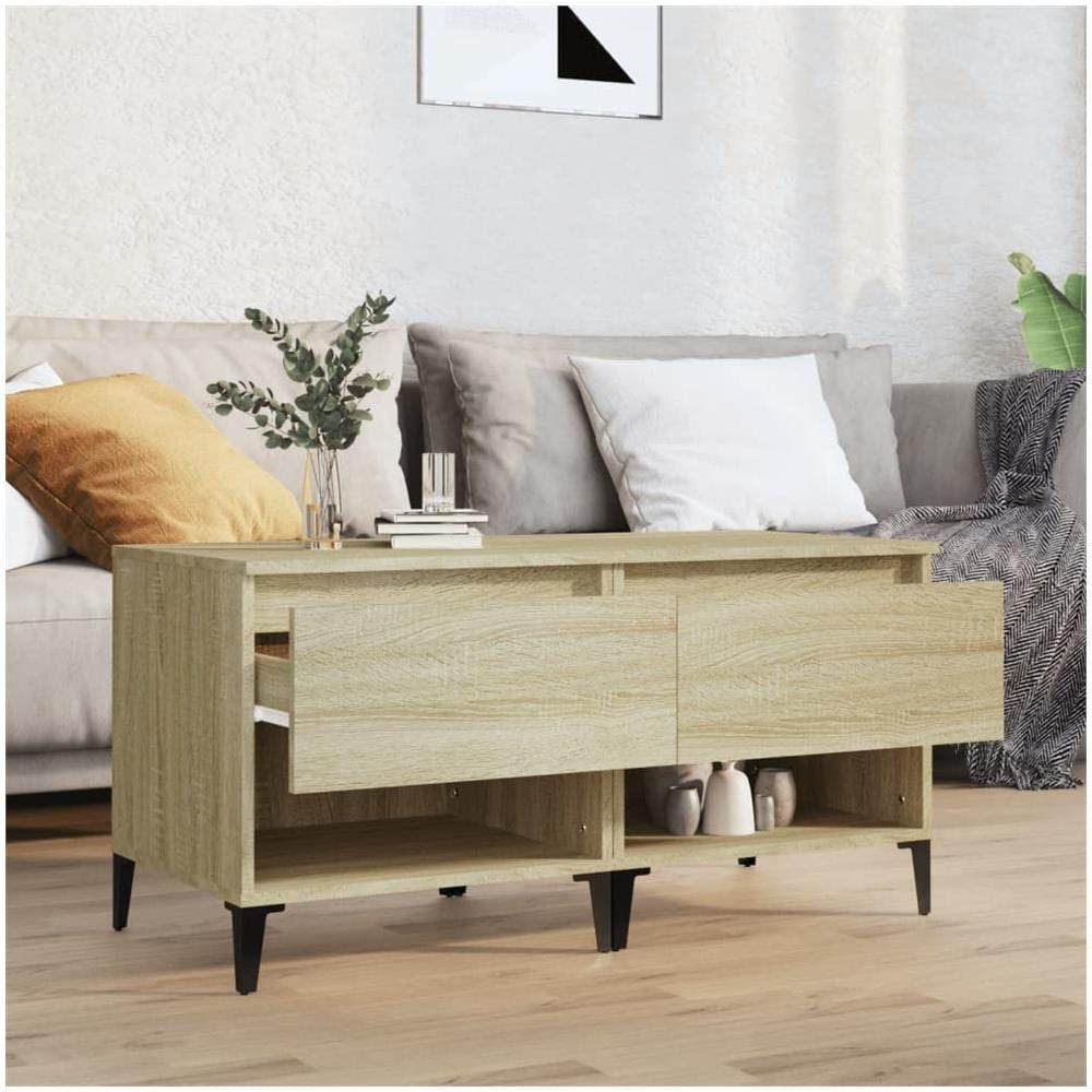 Tavolini 2pz Rovere Sonoma 50x46x50 Cm In Legno Multistrato - Foto 3
