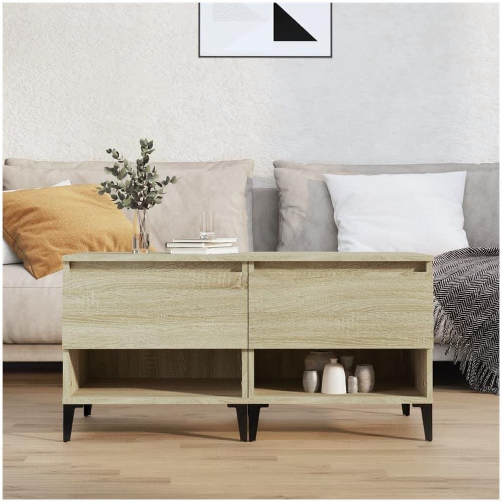 Tavolini 2pz Rovere Sonoma 50x46x50 Cm In Legno Multistrato - Foto 1
