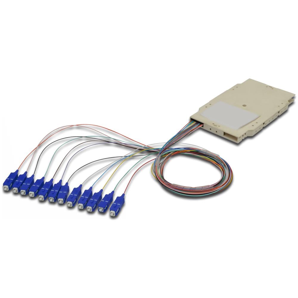 Cassetta Di Giunzione Attrezzata Con 12 Pigtail Fibra Monomodale Os2 Sc / apc 9/125 2m - Foto 1