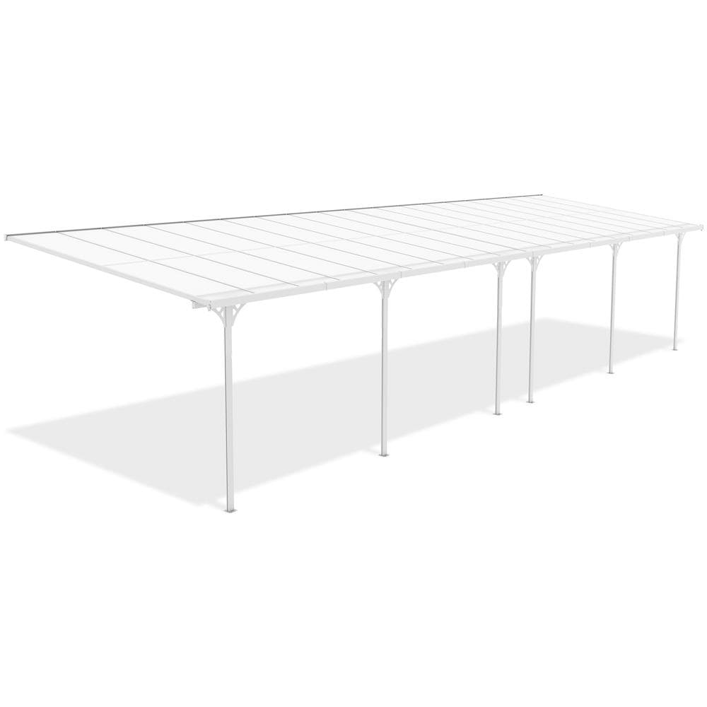 Pergola Addossata /posto Auto Coperto 33m² Kleo 1100l300 Alluminio Bianco - Foto 2