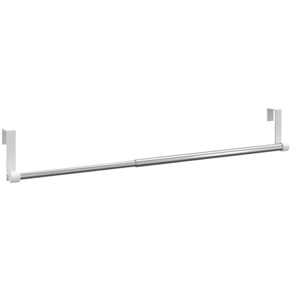 Binari Per Tende 2 Pz Bianco E Argento 40-60 Cm Alluminio - Foto 3