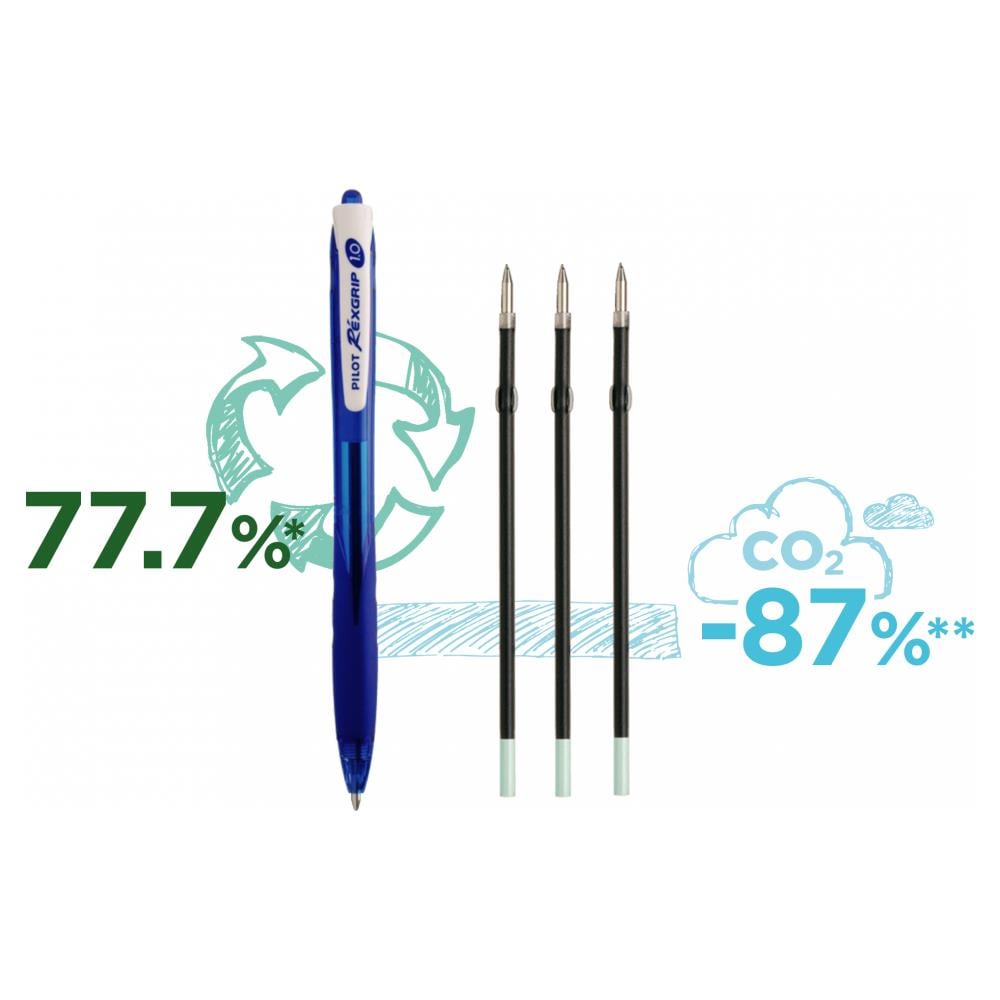 Rexgrip Blu Penna a sfera Medio - Foto 2