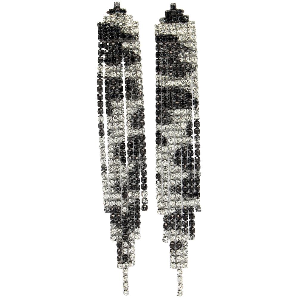 Orecchini a Candeliere a Frangia Lunga Collezione Diva - Foto 1