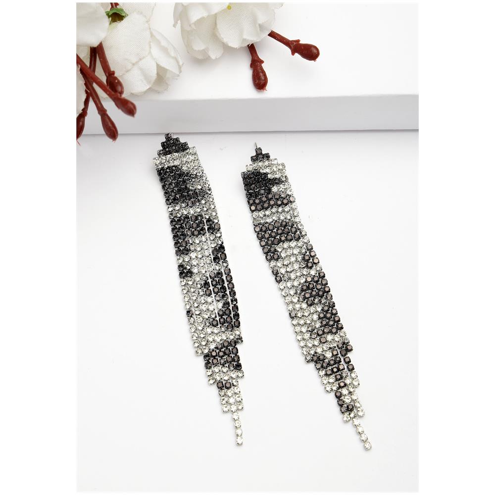 Orecchini a Candeliere a Frangia Lunga Collezione Diva - Foto 2