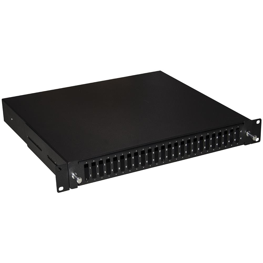 Cassetto Fibra Ottica 24 Porte Per Adattatori Sc Duplex 1 Unita’ Per Installazione 19" Nero Con Binari Telescopici - Foto 1