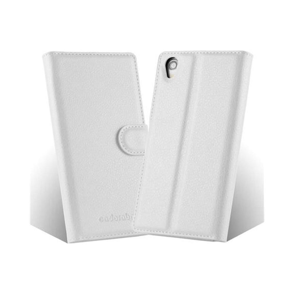 Custodia Compatibile Con Sony Xperia Z1 In Bianco Fumo - Coperchio Protettiva Con Chiusura Magnetica, Funzione Stand E Tasca Per Le Carte - Foto 2