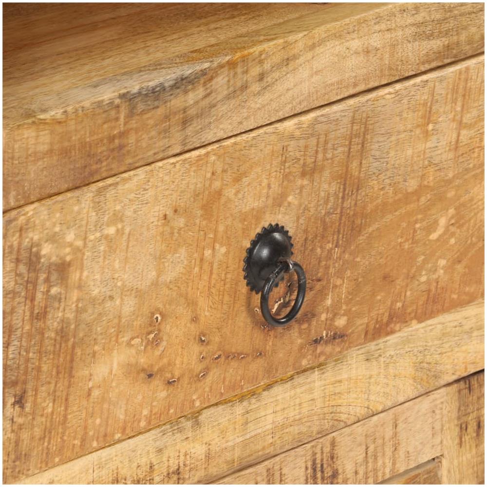 Credenza Alta 45x32x110 Cm In Legno Massello Di Mango Grezzo - Foto 2