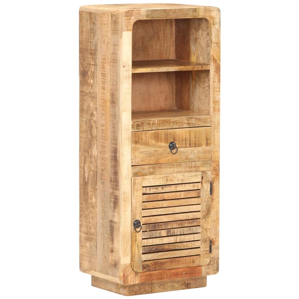 Credenza Alta 45x32x110 Cm In Legno Massello Di Mango Grezzo - Foto 8