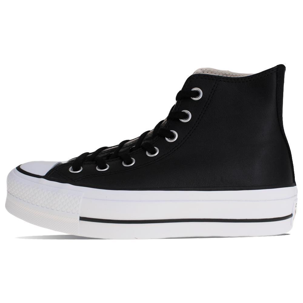 Scarpe Chuck Taylor All Star Lift Leather Hi Taglia 37.5 Codice 561675c Nero - Foto 2