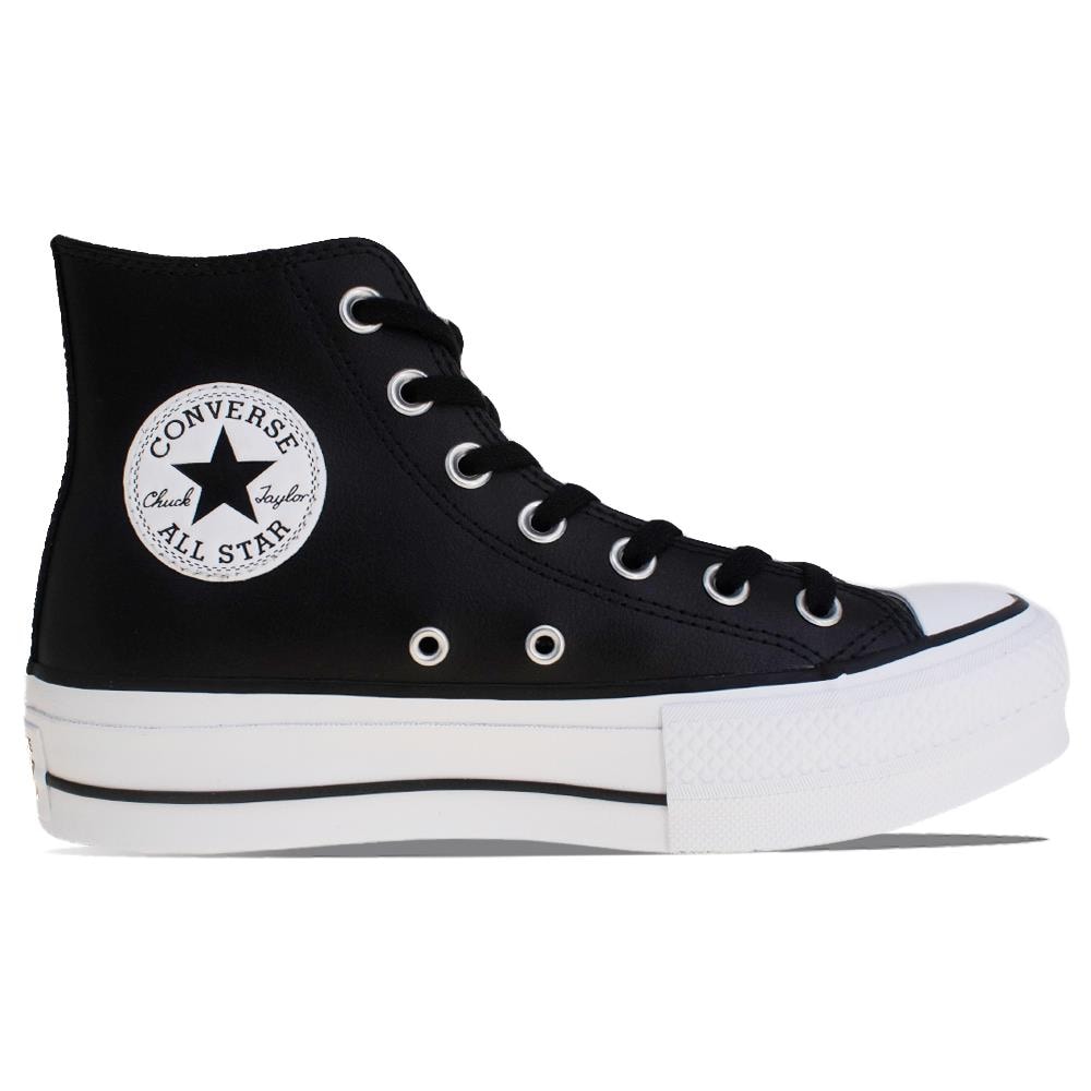 Scarpe Chuck Taylor All Star Lift Leather Hi Taglia 37.5 Codice 561675c Nero - Foto 1