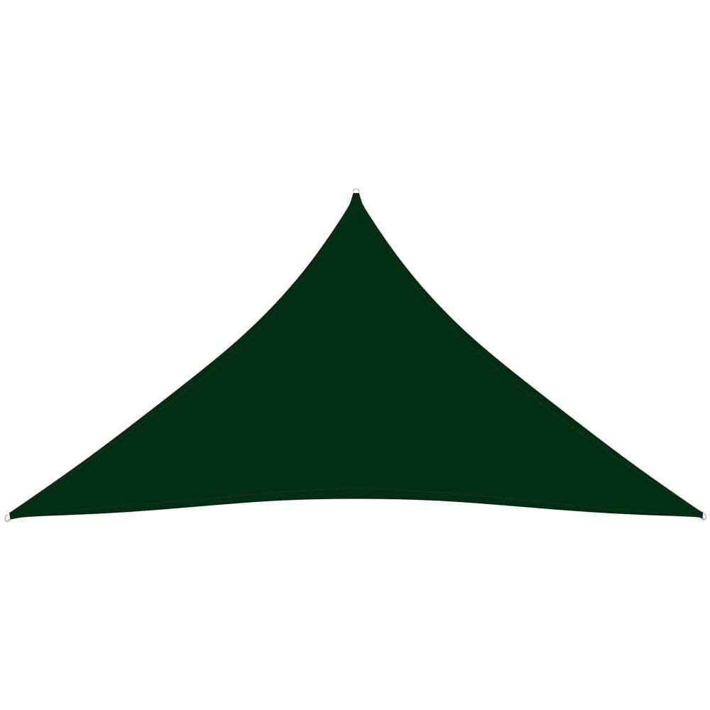 Parasole a Vela Oxford Triangolare 5x7x7 m Verde Scuro - Foto 2