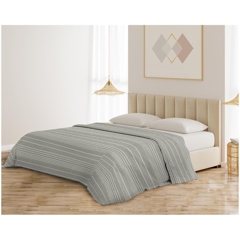 Copriletto, Copridivano, Telo Copritutto Multiuso Per Arredo - Irene Grigio - 250x250 Cm - Foto 1