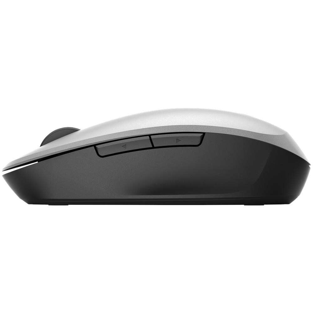 Dual Mode Mouse Wireless / Bluetooth Ottico 4 Tasti 1200 DPI Colore Nero / Argento - Foto 4