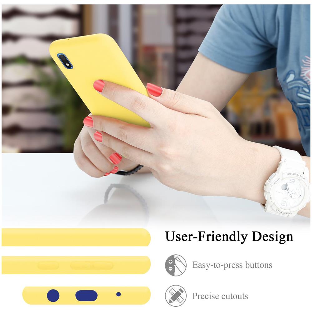 Custodia Compatibile Con Samsung Galaxy A10 / M10 In Liquid Giallo - Coperchio Protettivo In Silicone Tpu Flessibile - Foto 7