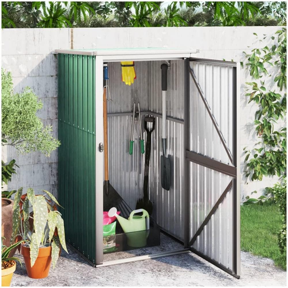 Capanno Per Attrezzi Verde 88x89x161 Cm Acciaio Zincato - Foto 1
