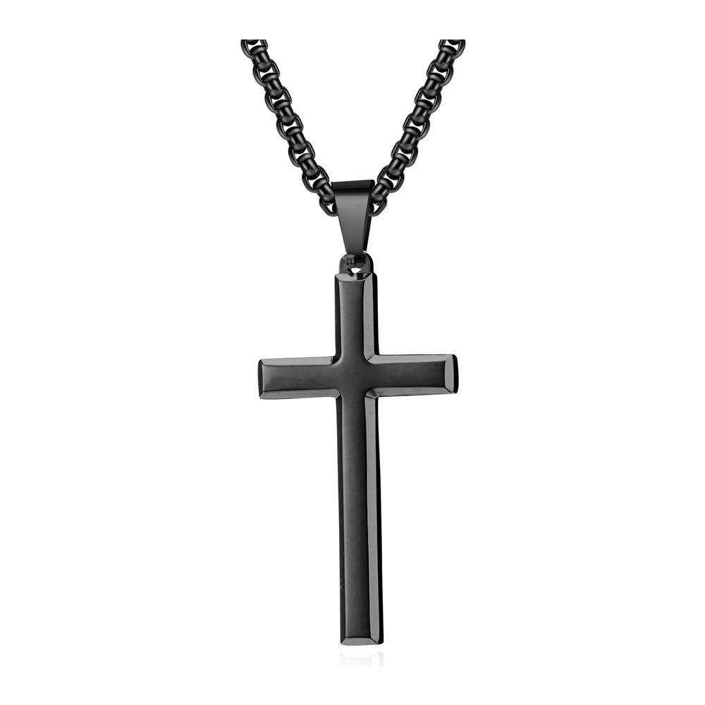 Collana Croce Acciaio Inossidabile Black - Foto 1