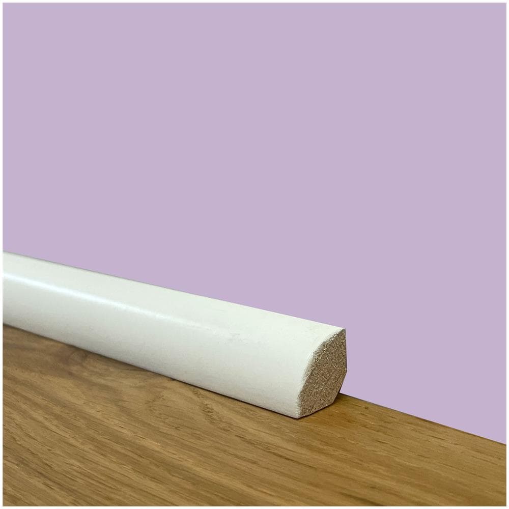 100 Metri Lineari Di Profilo Basolino Premium In Legno Massello Tondo 1,5x1,5cm Laccato Bianco - Foto 1