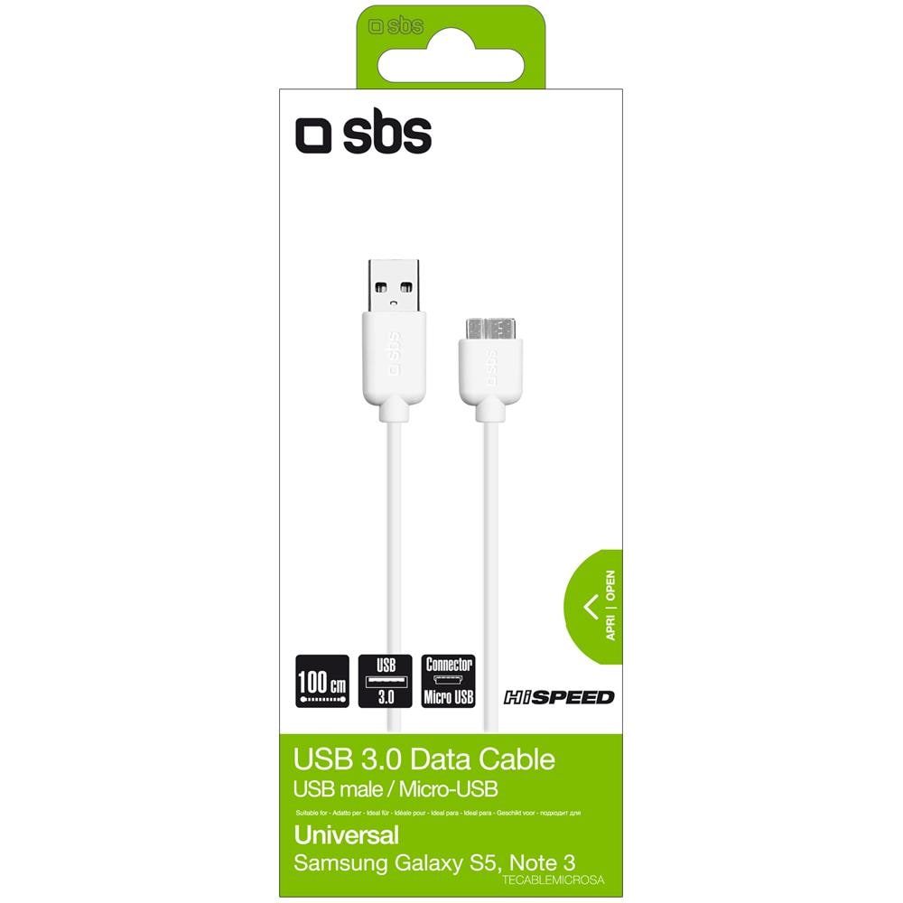 Cavo Dati Micro Usb 3.0 Per Samsung S5 / Note 3, Lunghezza Cavo 120 Cm - Foto 2