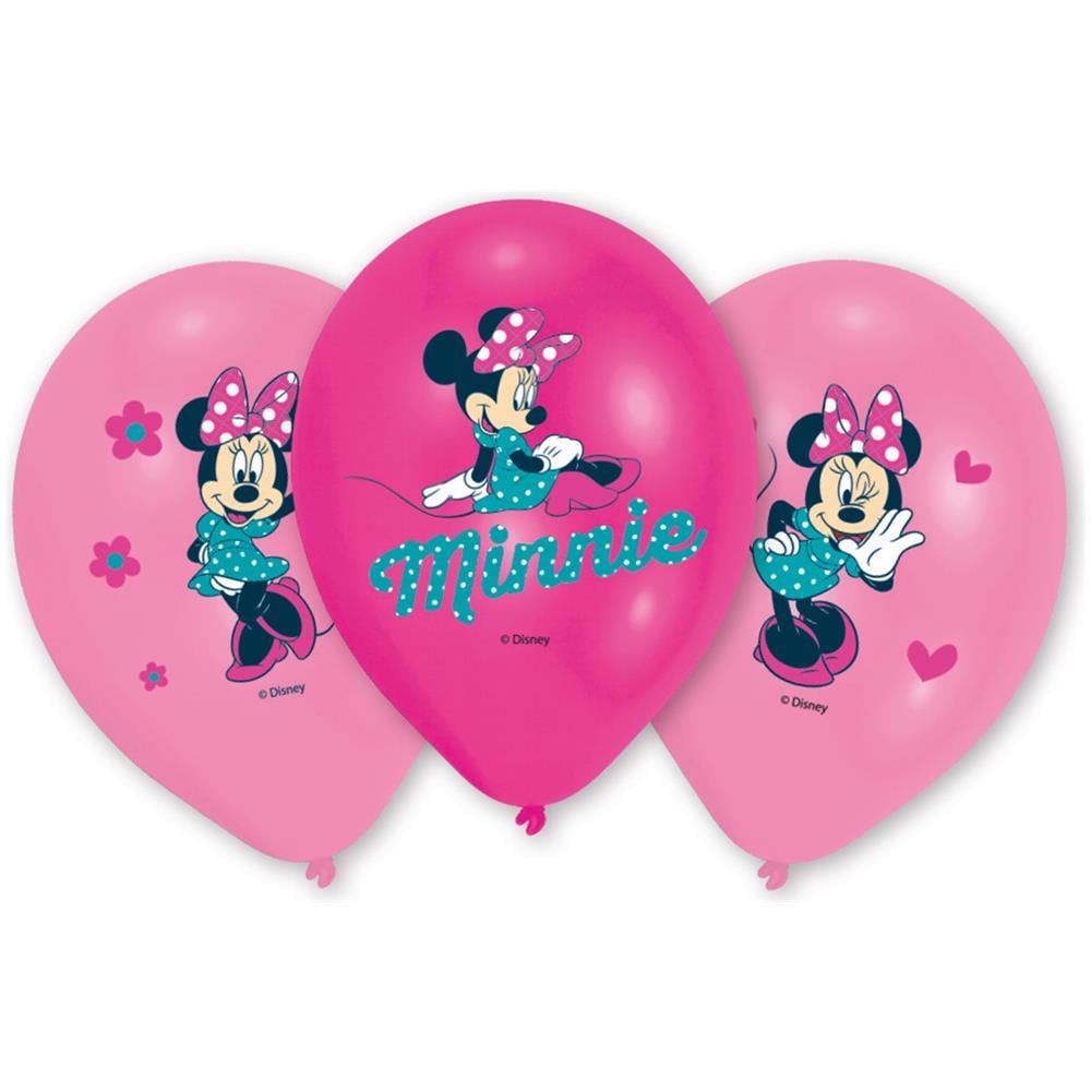 6 Palloncini Colorati Di Minnie Taglia Unica - Foto 1