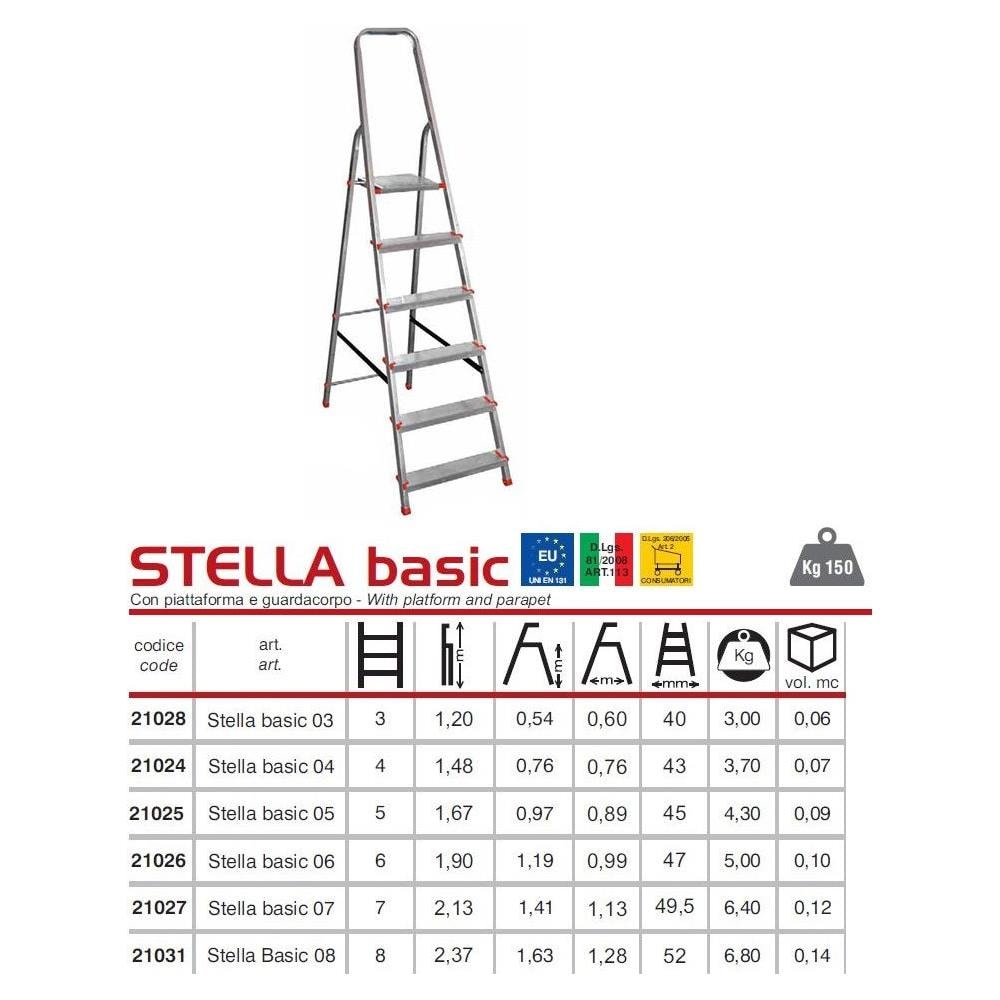 Scala Alluminio Stella Basic Gr. 4 - Foto 1