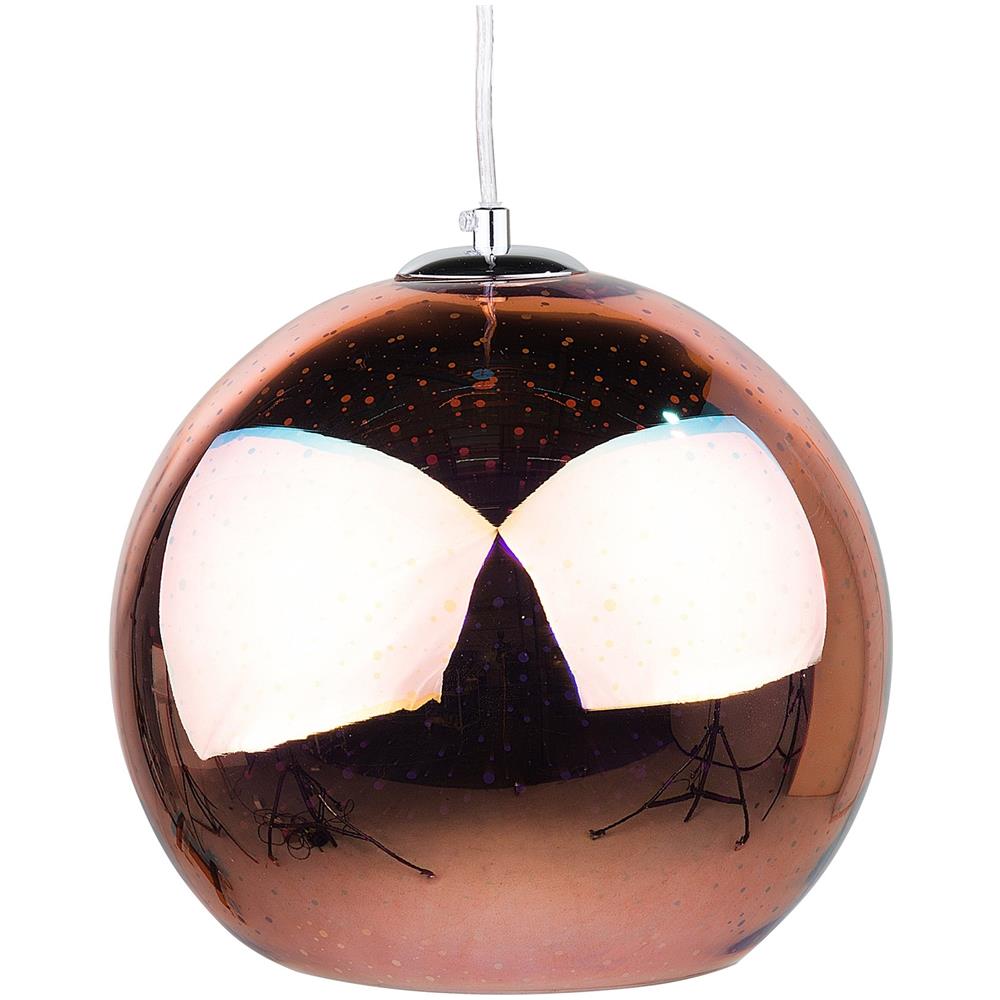 Lampadario Moderno A Sfera In Vetro Rame Sessera - Foto 1