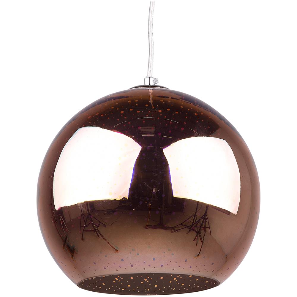 Lampadario Moderno A Sfera In Vetro Rame Sessera - Foto 2
