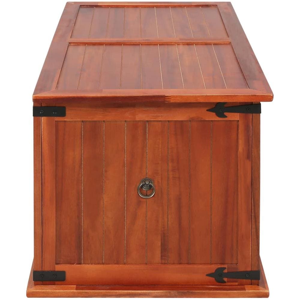 Cassapanca 79x34x32 Cm In Legno Massello Di Acacia - Foto 6