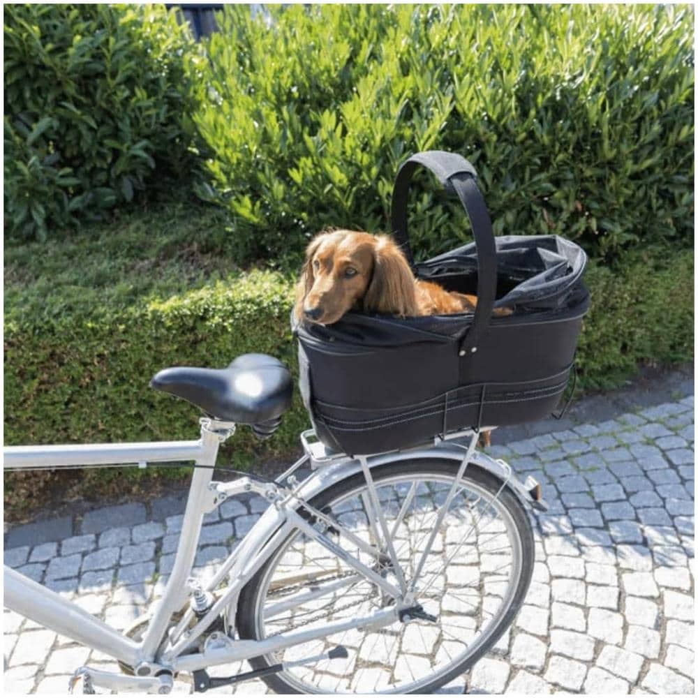 Cestino Anteriore Bici Per Animali Domestici 29x49x60 Cm Nero - Foto 7