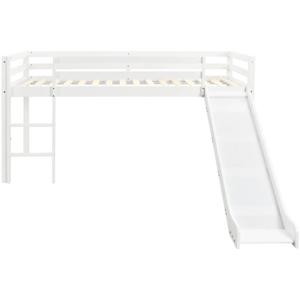 Letto a Castello per Bambini Scivolo e Scala in Pino 97x208cm - Foto 1