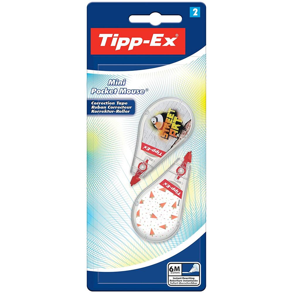 Correttore A Nastro Tipp-ex Mini Pocket Mouse, 5 M X 5 Mm, Blister Con 2 Pezzi Assortiti - Foto 2