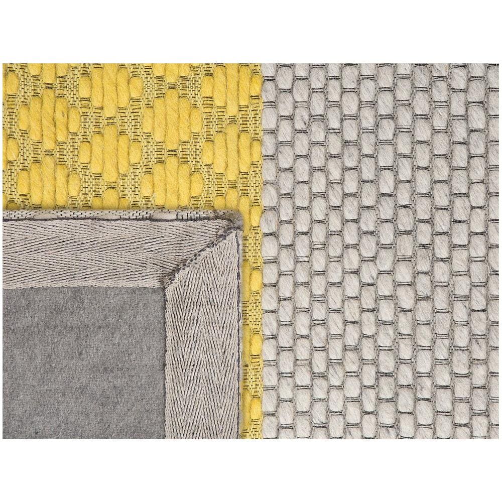 Tappeto Grigio / Giallo 140 X 200 Cm Kurzflor Akkaya - Foto 9