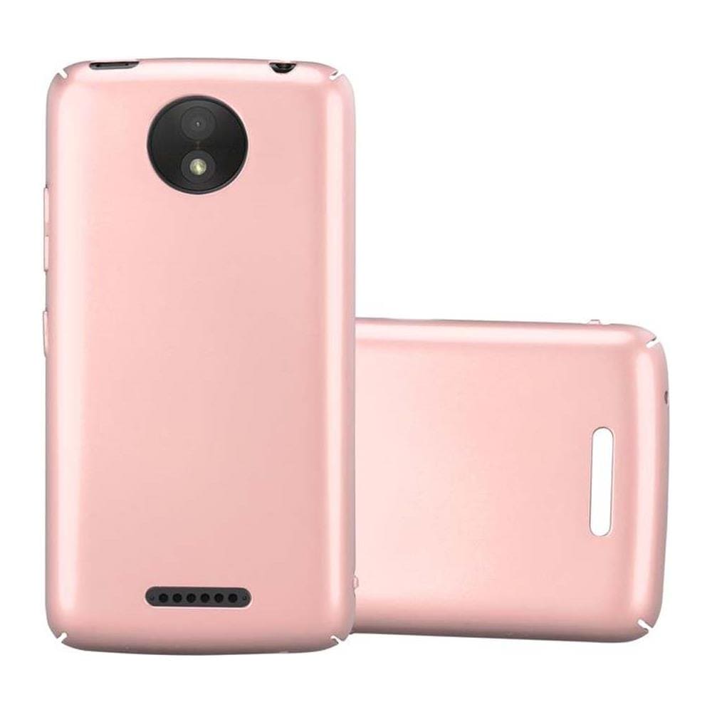 Custodia Compatibile Con Motorola Moto C Plus In Oro Rosa Metallo - Hard Case Coperchio Protettivo In Look Metallico Contro I Graffi E Gli Urti - Foto 1